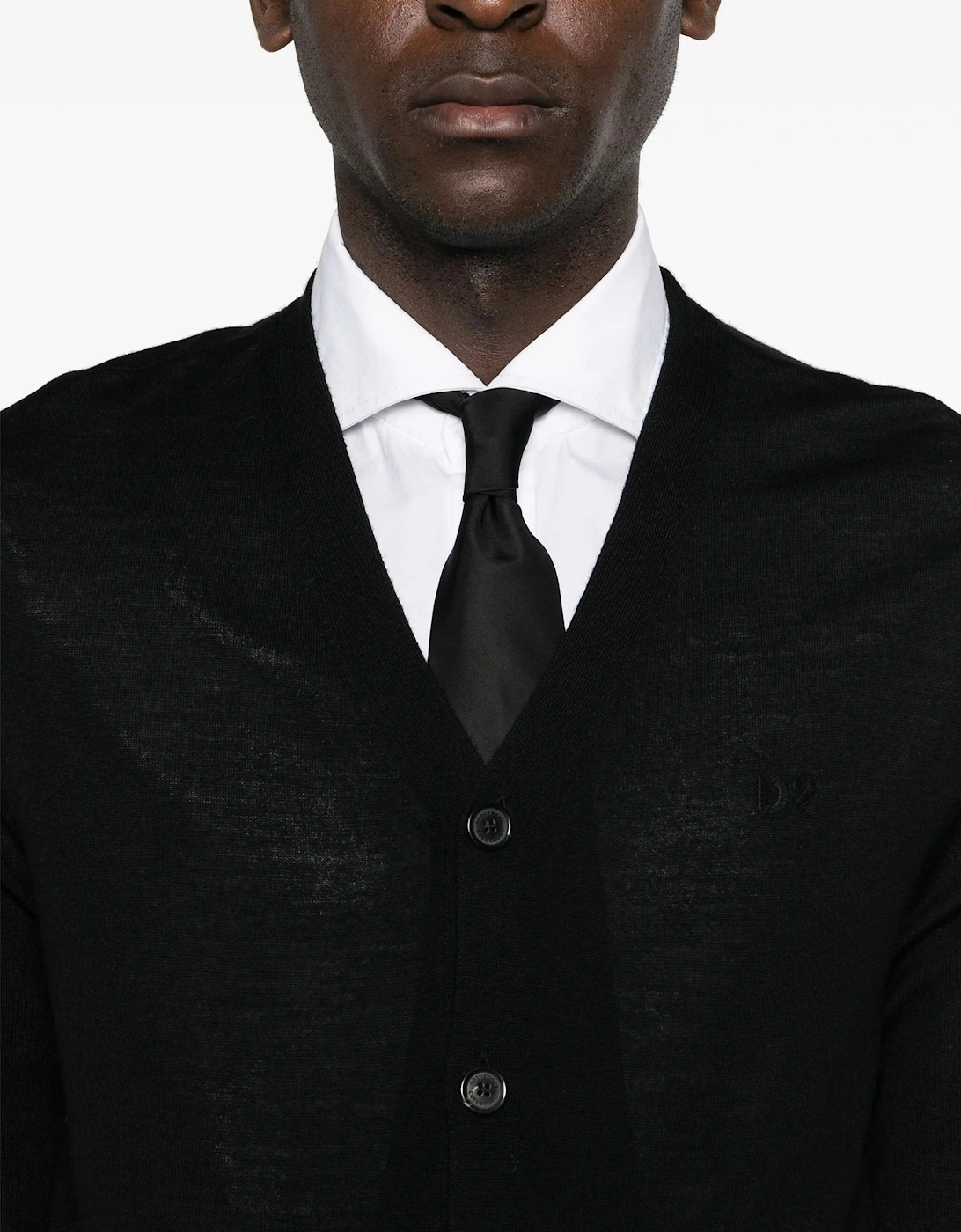 D2 Wool Cardigan Black
