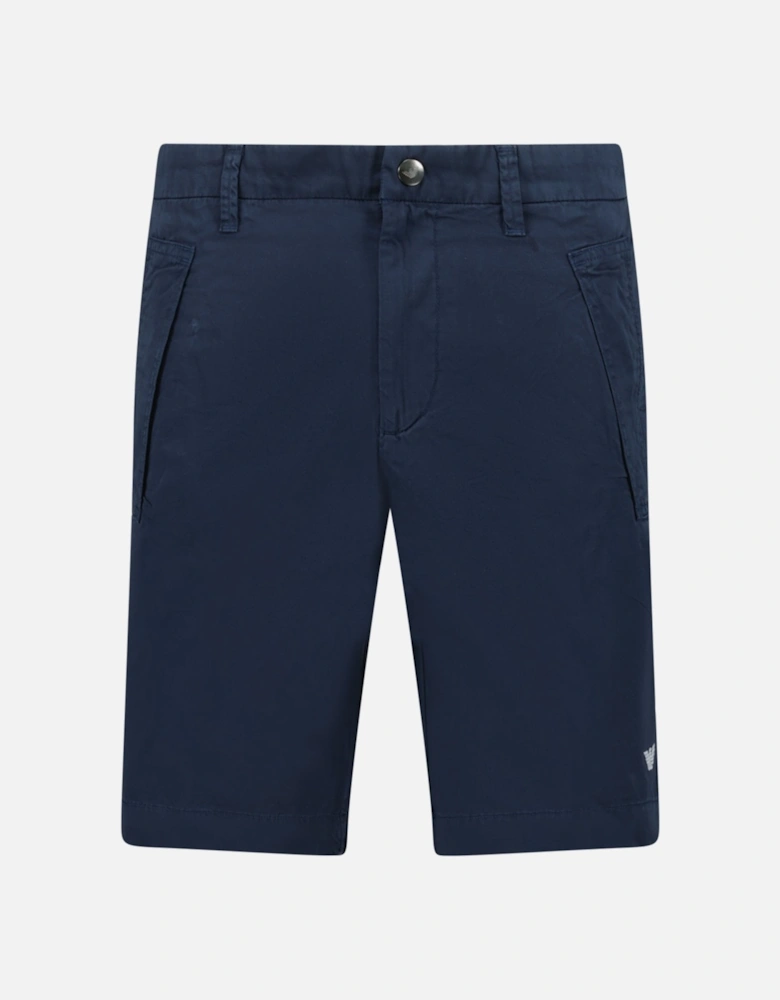 Logo Cotton Bermuda Shorts Navy