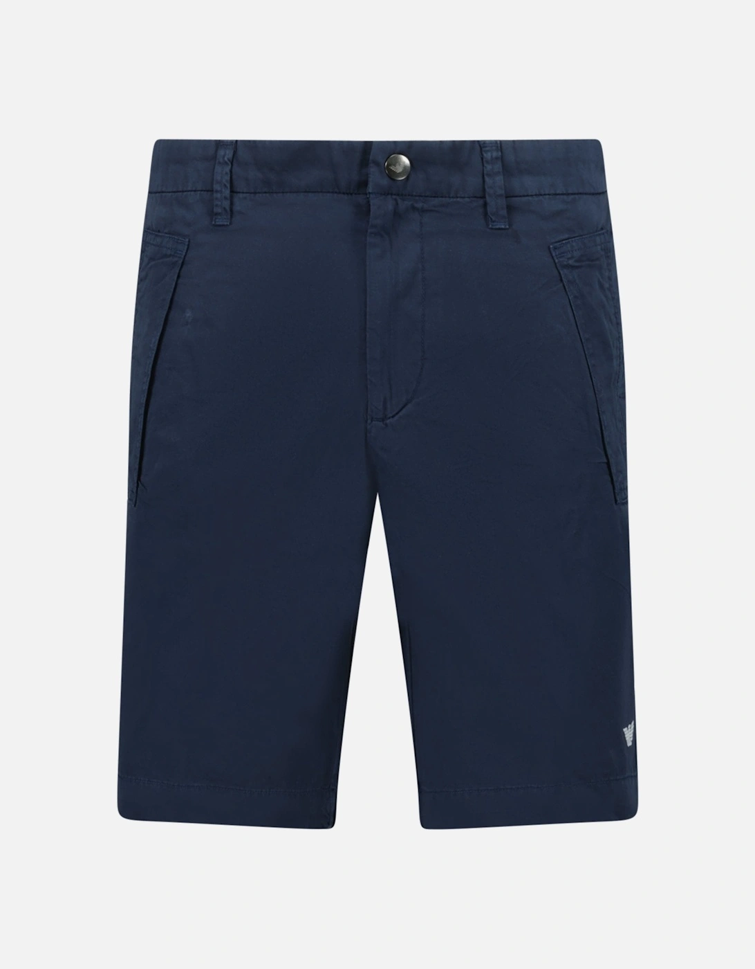 Logo Cotton Bermuda Shorts Navy