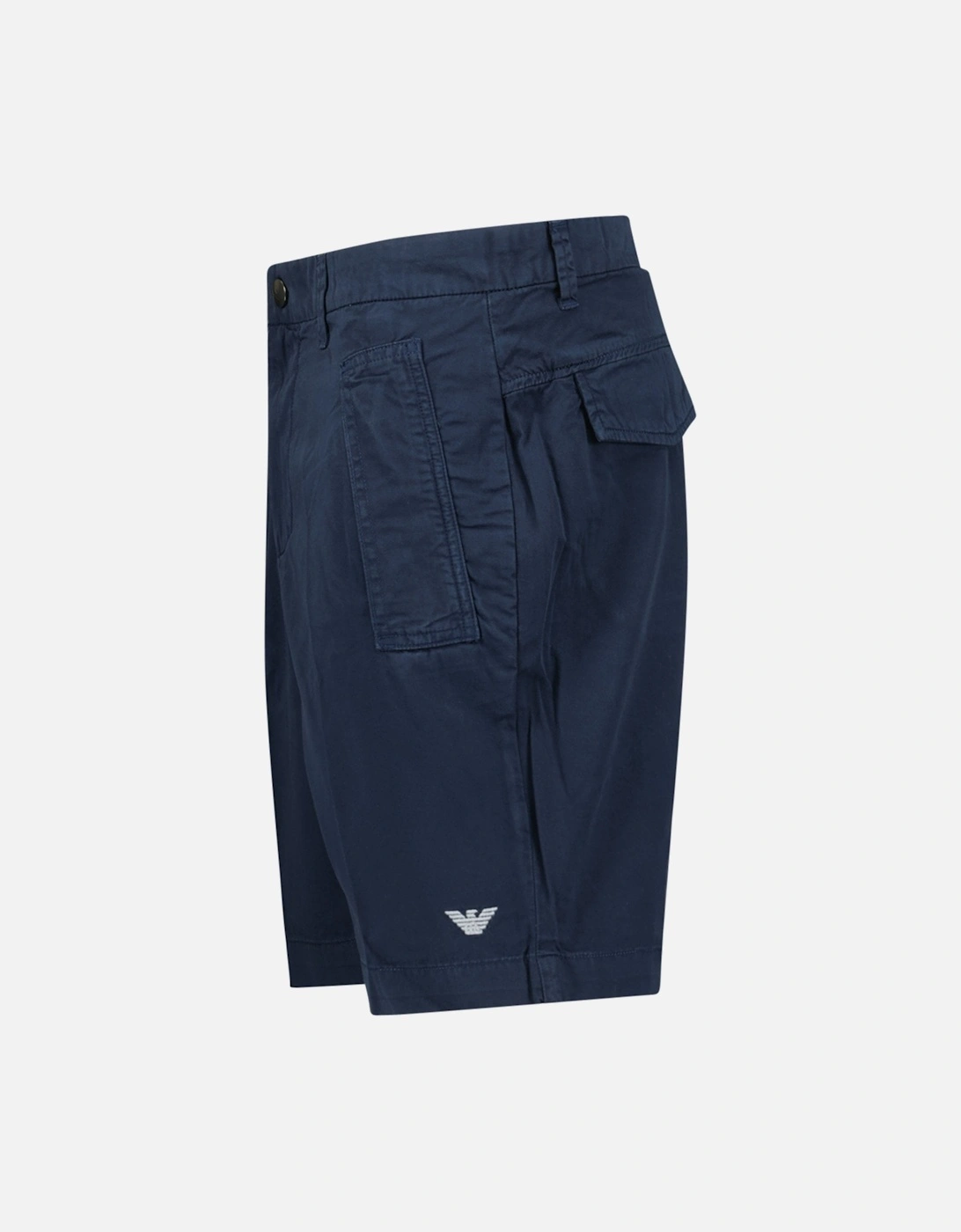 Logo Cotton Bermuda Shorts Navy, 5 of 4