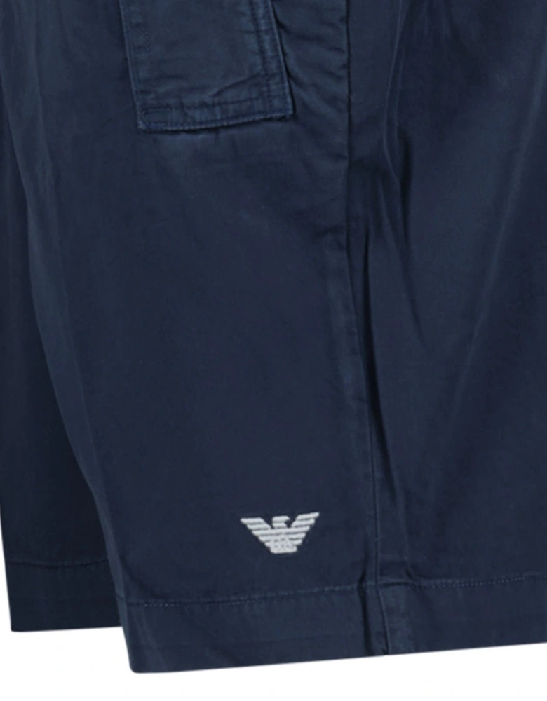 Logo Cotton Bermuda Shorts Navy