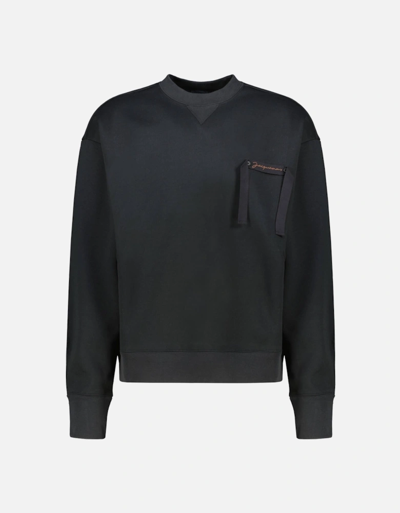 Col Rond Le Sweatshirt in Black