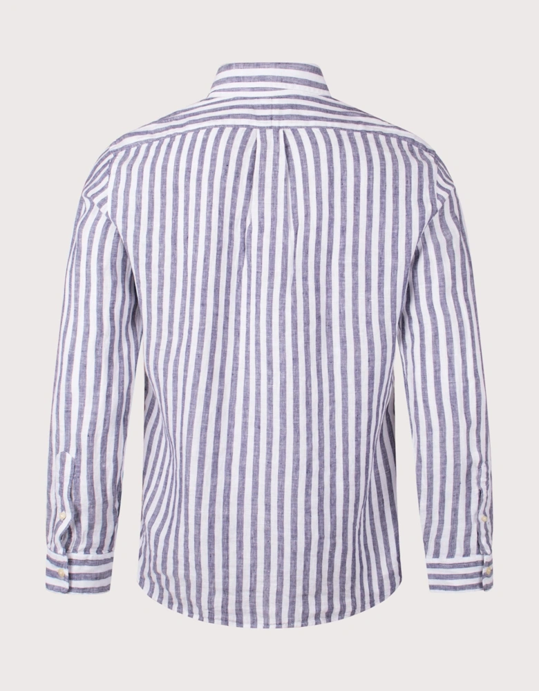 Custom Fit Striped Linen Shirt