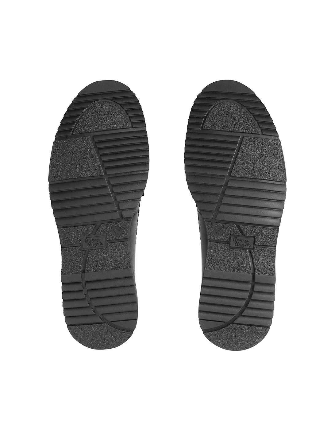 Infinity Girls Chunky Sole Black Leather Loafer School Shoes