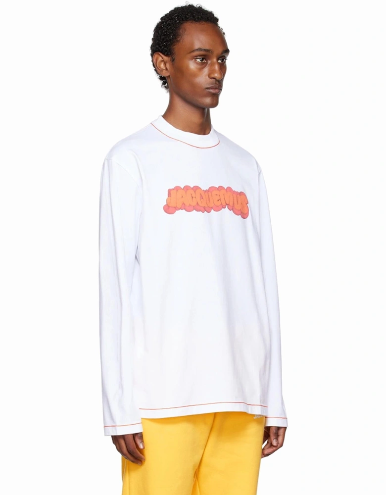 Pate A Modeler Print Logo Paste Le Long Sleeved T-Shirt White