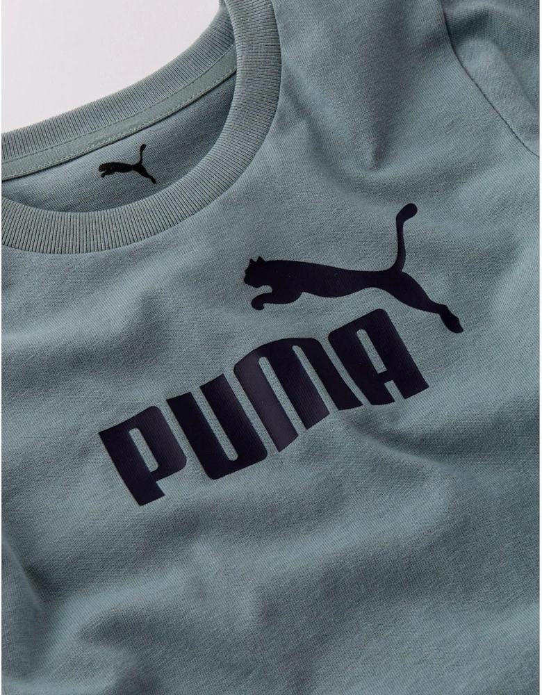 Kids Unisex T-Shirt And Short Set - Green Moon/New Navy