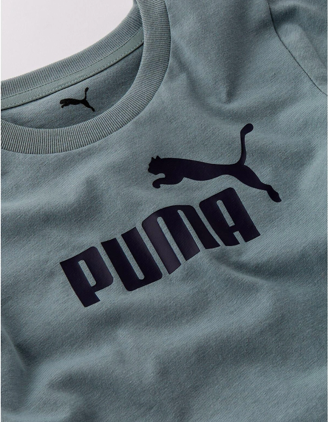 Kids Unisex T-Shirt And Short Set - Green Moon/New Navy