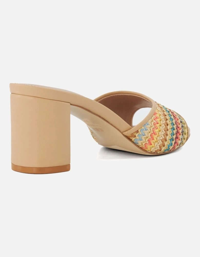 Multicolour Rainbow Crochet Mule Sandals