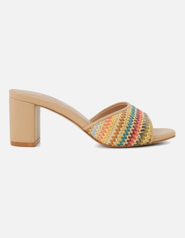 Multicolour Rainbow Crochet Mule Sandals