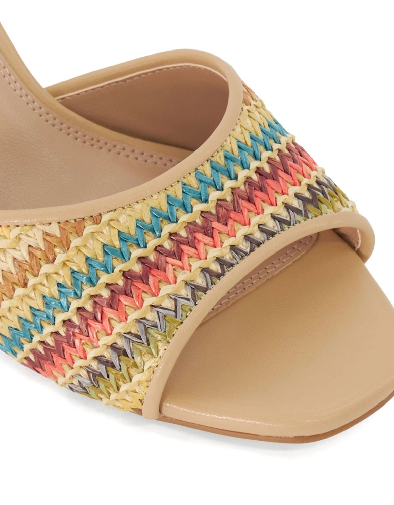 Multicolour Rainbow Crochet Mule Sandals