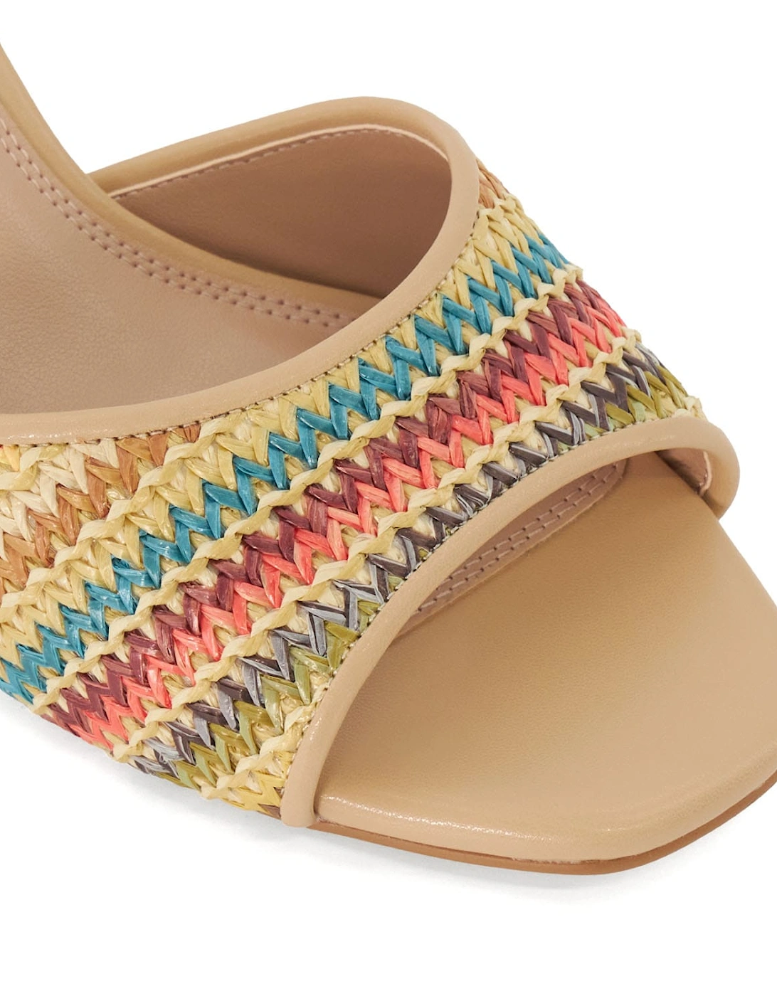 Multicolour Rainbow Crochet Mule Sandals