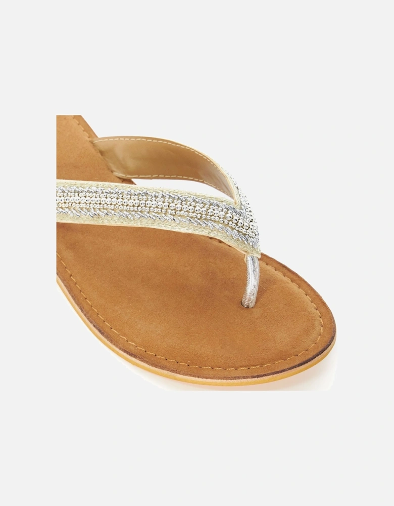 Labyrinth Beaded Toe Post Sandals