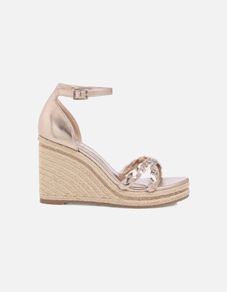 Khai Plait Detail Embellised Wedge Sandals