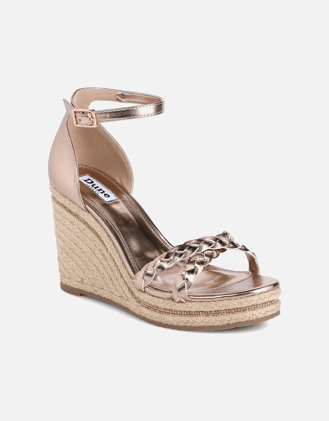 Khai Plait Detail Embellised Wedge Sandals