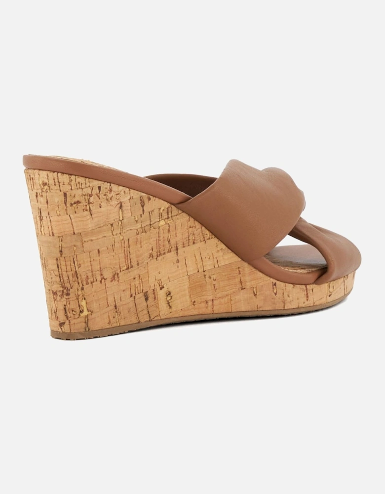 Kacee Twist Knot Wedge Mule Sandals