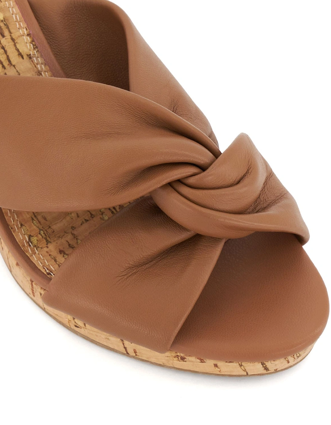 Kacee Twist Knot Wedge Mule Sandals