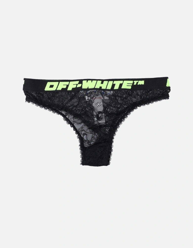 Logo Band Lace Thong