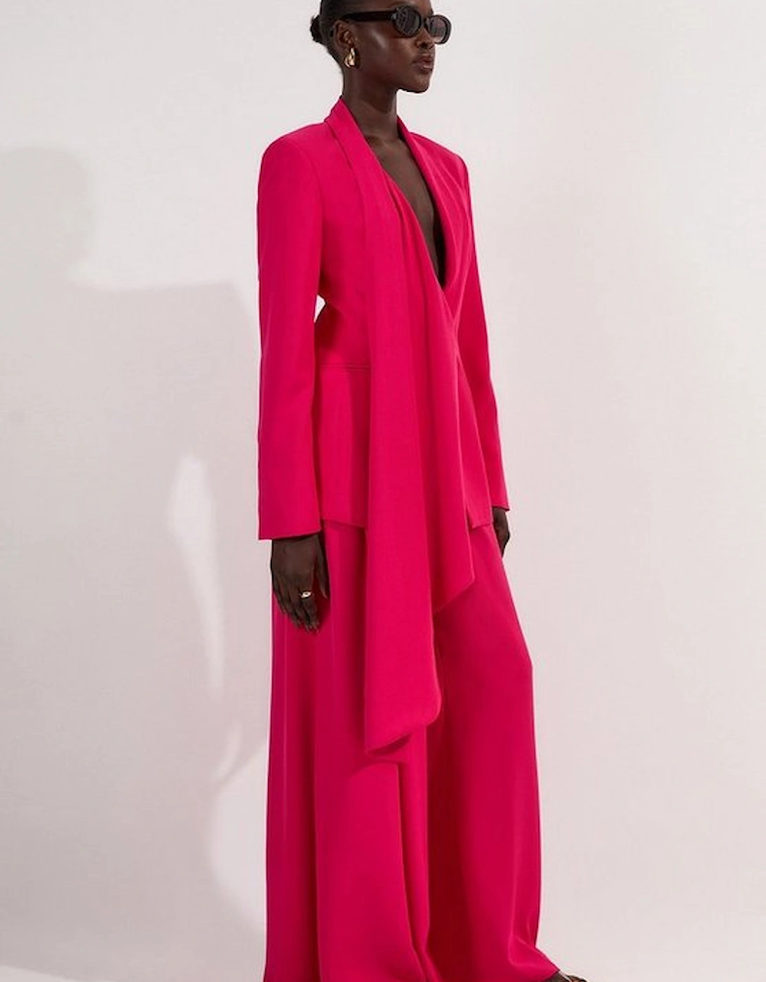 Soft Tailored Waist Wide Leg Trousers, 5 of 4