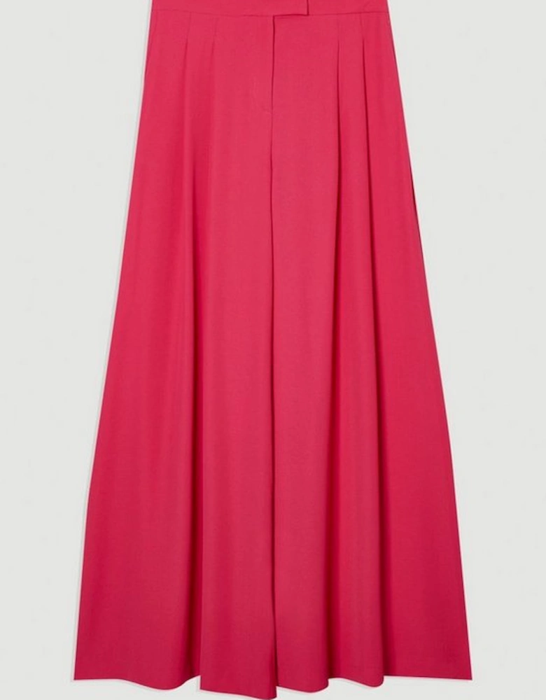 Soft Tailored Waist Wide Leg Trousers