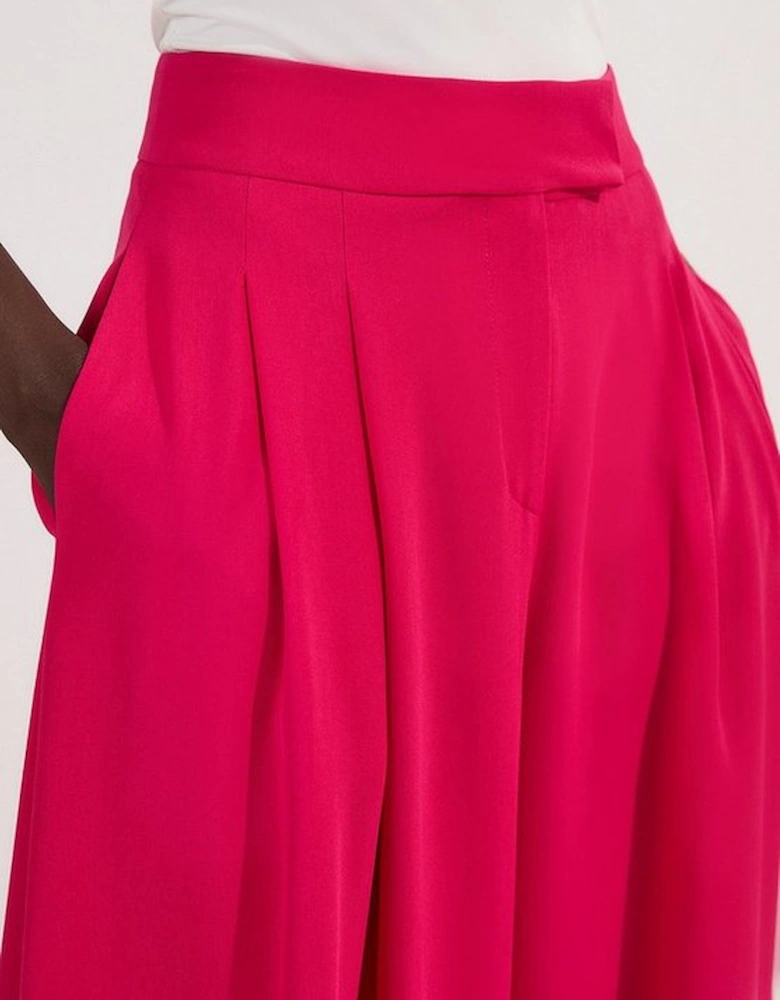 Soft Tailored Waist Wide Leg Trousers