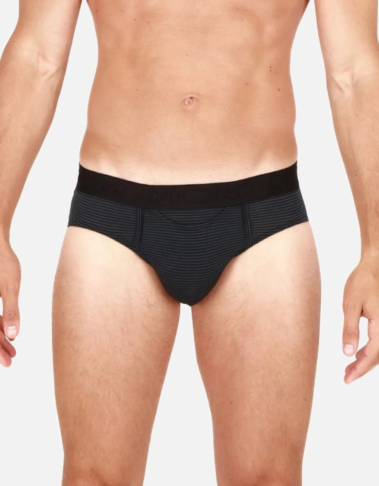 Simon Stripe Modal Stretch Mini HO1 Brief, Black