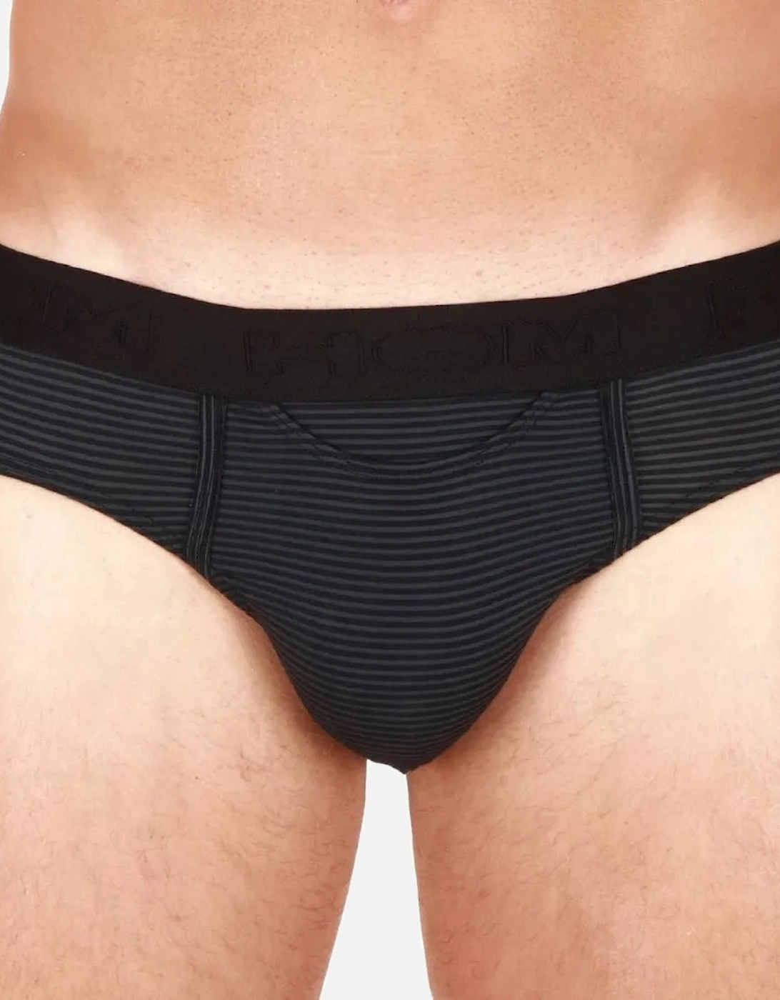 Simon Stripe Modal Stretch Mini HO1 Brief, Black