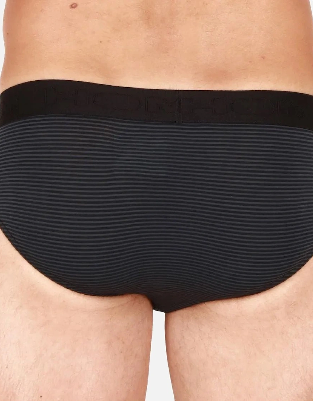 Simon Stripe Modal Stretch Mini HO1 Brief, Black