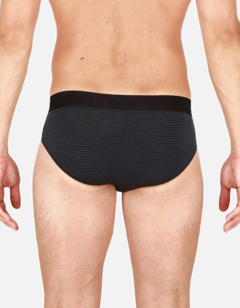 Simon Stripe Modal Stretch Mini HO1 Brief, Black