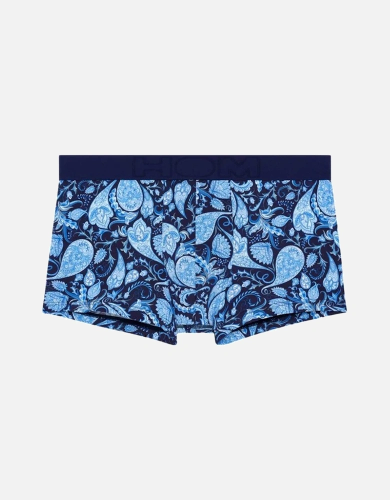 Buchanan Paisley Print Boxer Trunk, Navy/Blue