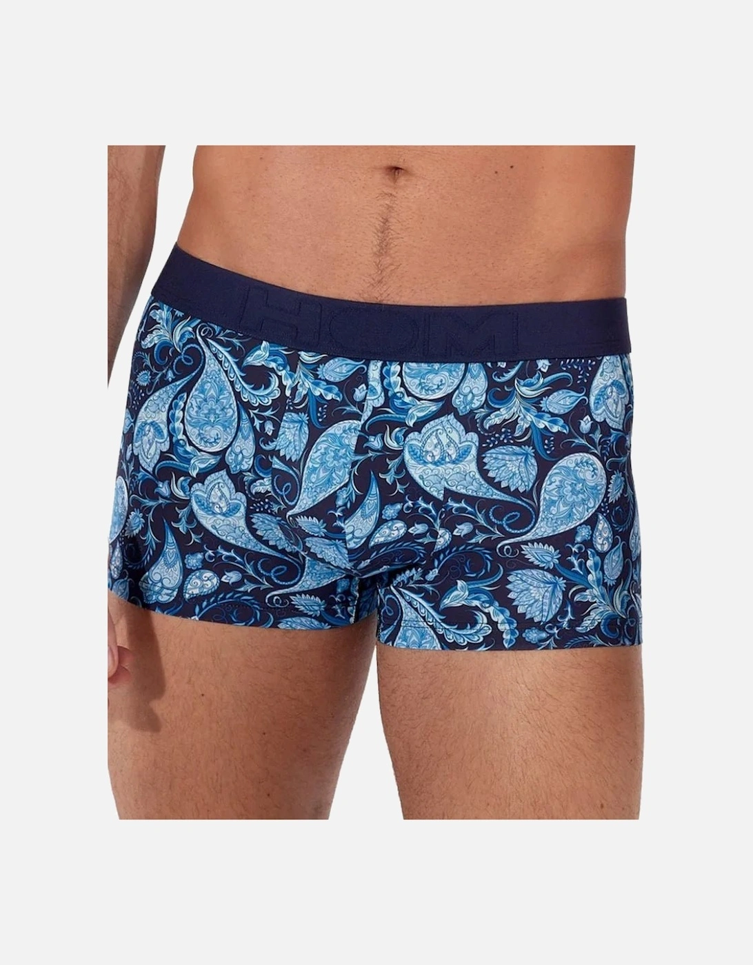 Buchanan Paisley Print Boxer Trunk, Navy/Blue