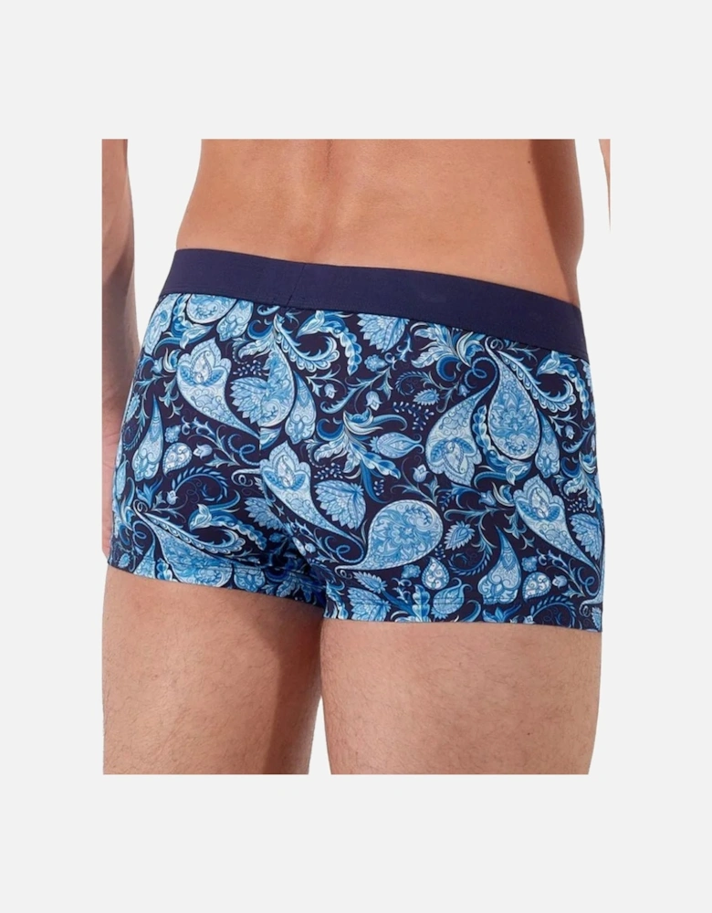 Buchanan Paisley Print Boxer Trunk, Navy/Blue