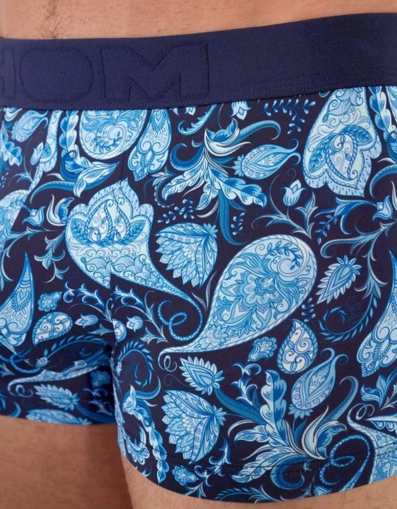 Buchanan Paisley Print Boxer Trunk, Navy/Blue