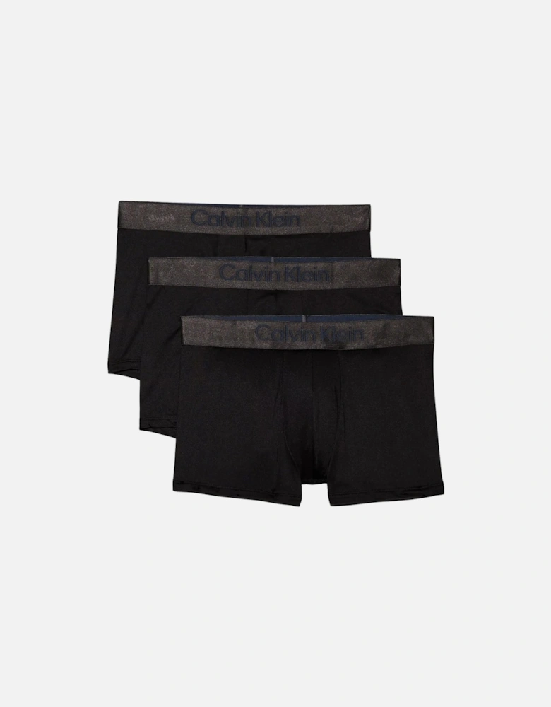 3-Pack Icon Micro Stretch Boxer Trunks, Black