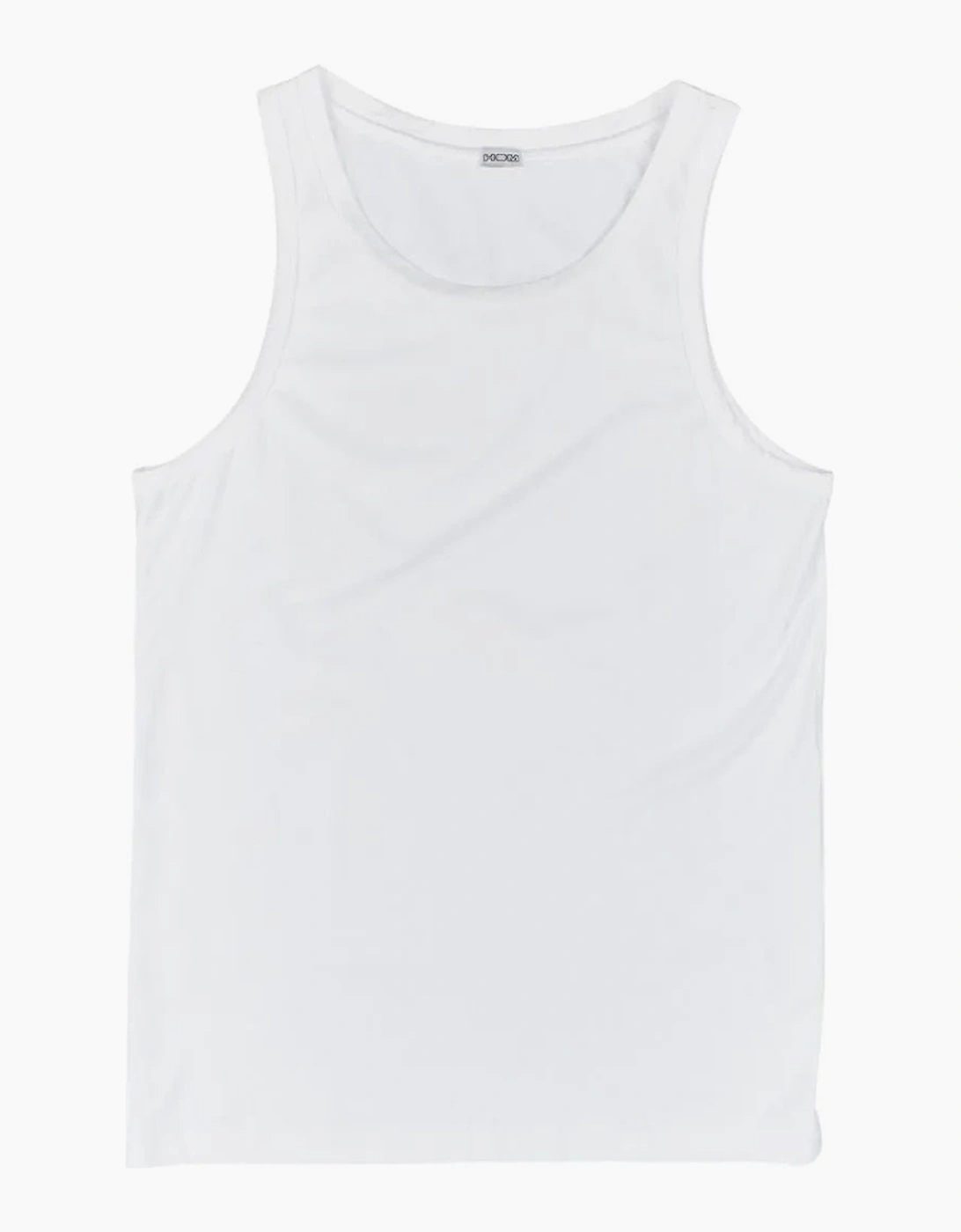 Hom Men's Supreme Cotton Tank Top Vest, White - Size: S