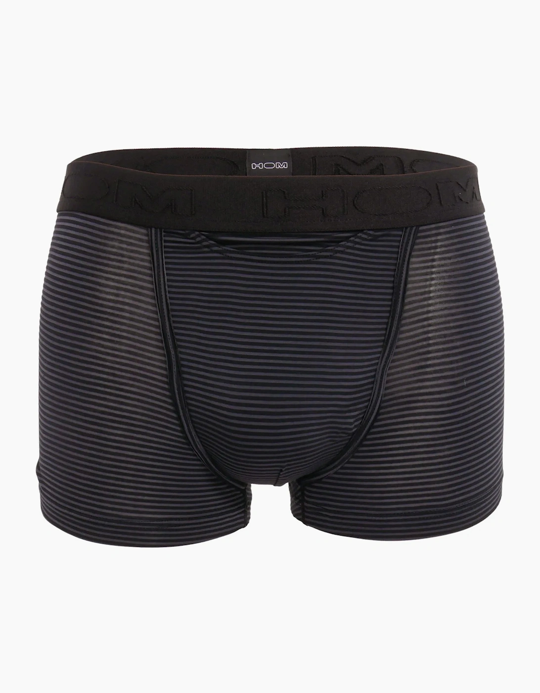 Hom Men's Simon Stripe Modal Stretch HO1 Boxer Brief, Black - Size: 32/30/31