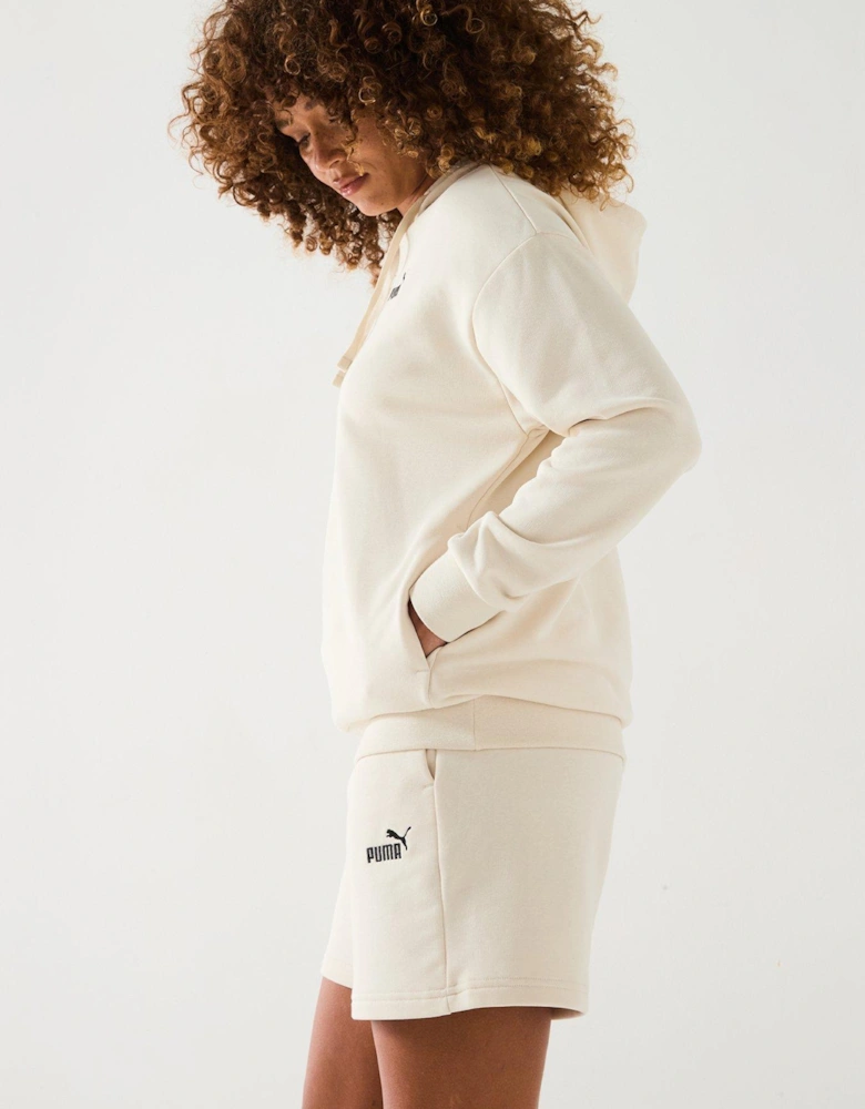 Womens Short Hooded Sweat Suit 7 - Grey - Beige