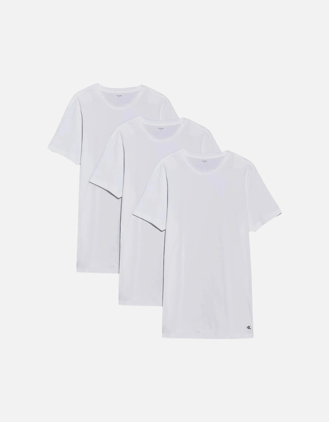 3-Pack Hem Logo Crew-Neck T-Shirts, All White, 5 of 4