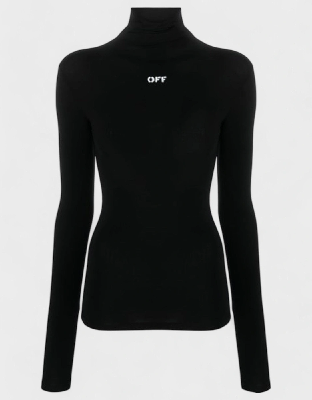 Off Stamp Skin Long Sleeve Turtleneck Black, 3 of 2
