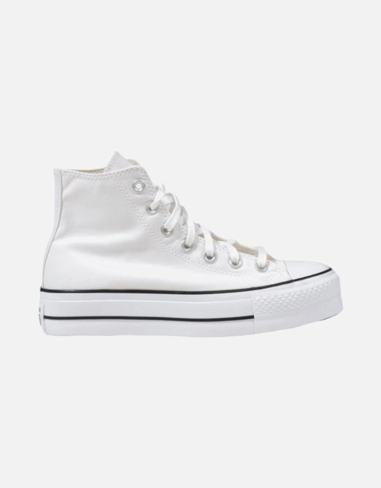 Platform High-Top Sneakers with Flat Sole Women - White