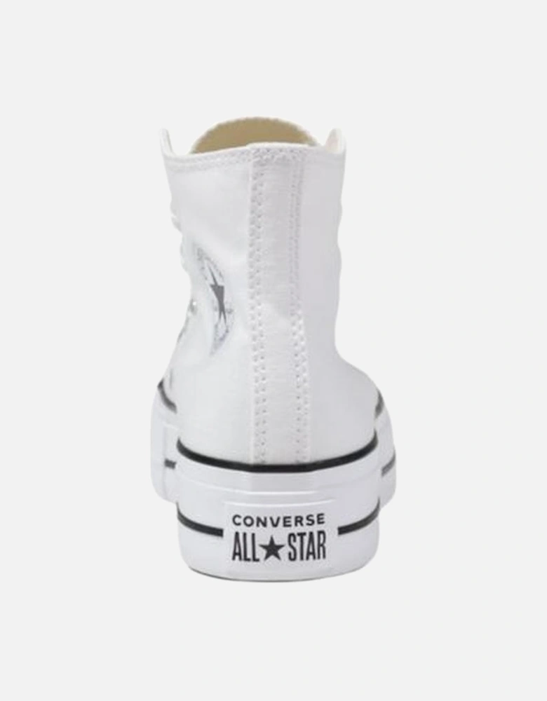 Platform High-Top Sneakers with Flat Sole Women - White