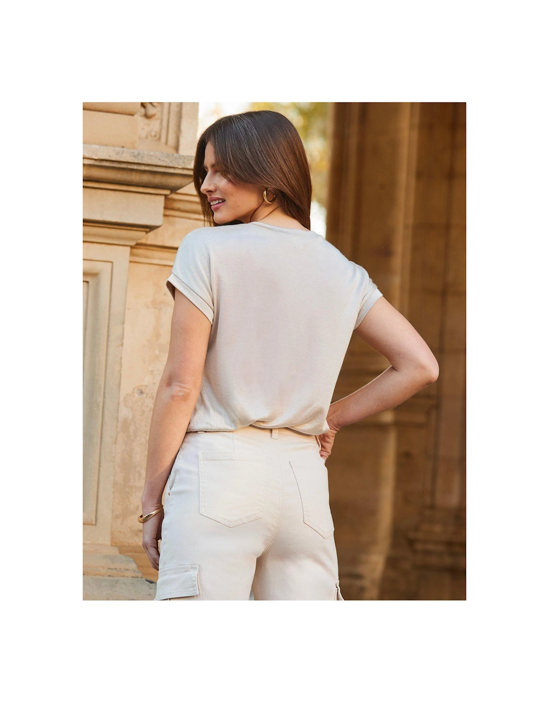 Champagne Gold Metallic Jersey T Shirt