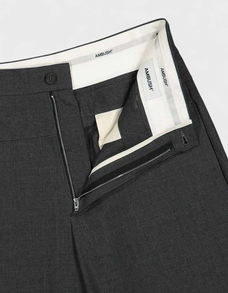 Double Belted Wide Leg Trousers Grey