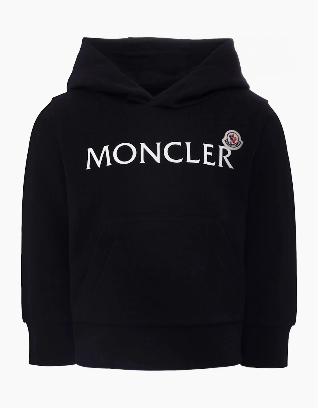 Moncler Girl's Kids Double Logo Hooded Top Black - Size: 12 years