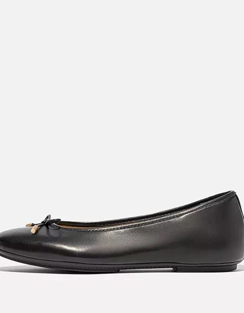 Delicato Leather Women's Black Ballet Flats