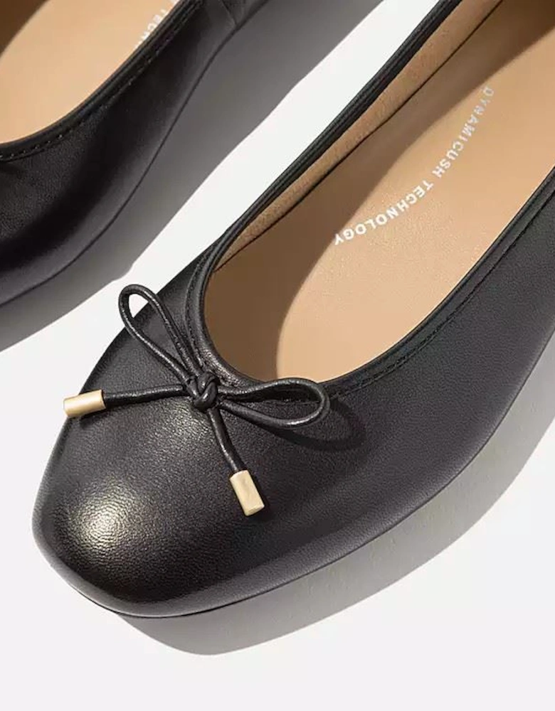 Delicato Leather Women's Black Ballet Flats