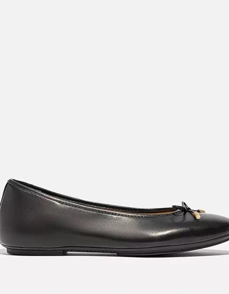 Delicato Leather Women's Black Ballet Flats