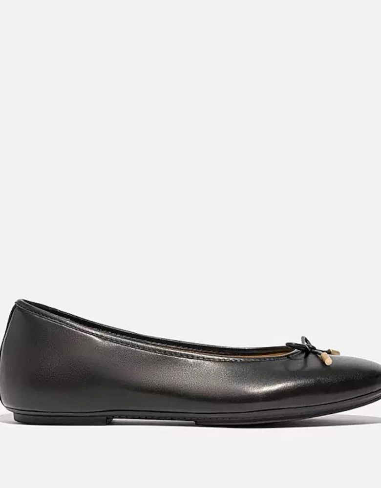 Delicato Leather Women's Black Ballet Flats