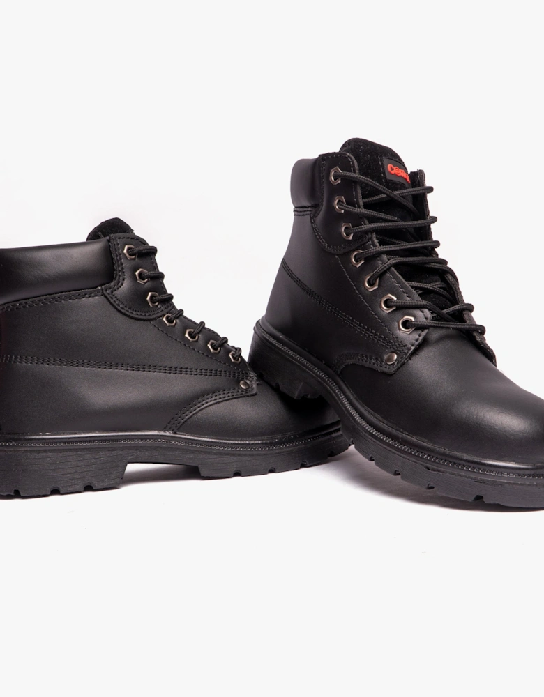 FS331 Unisex Leather Safety Boots Black