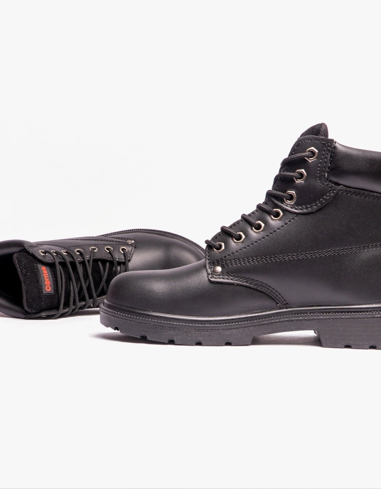 FS331 Unisex Leather Safety Boots Black