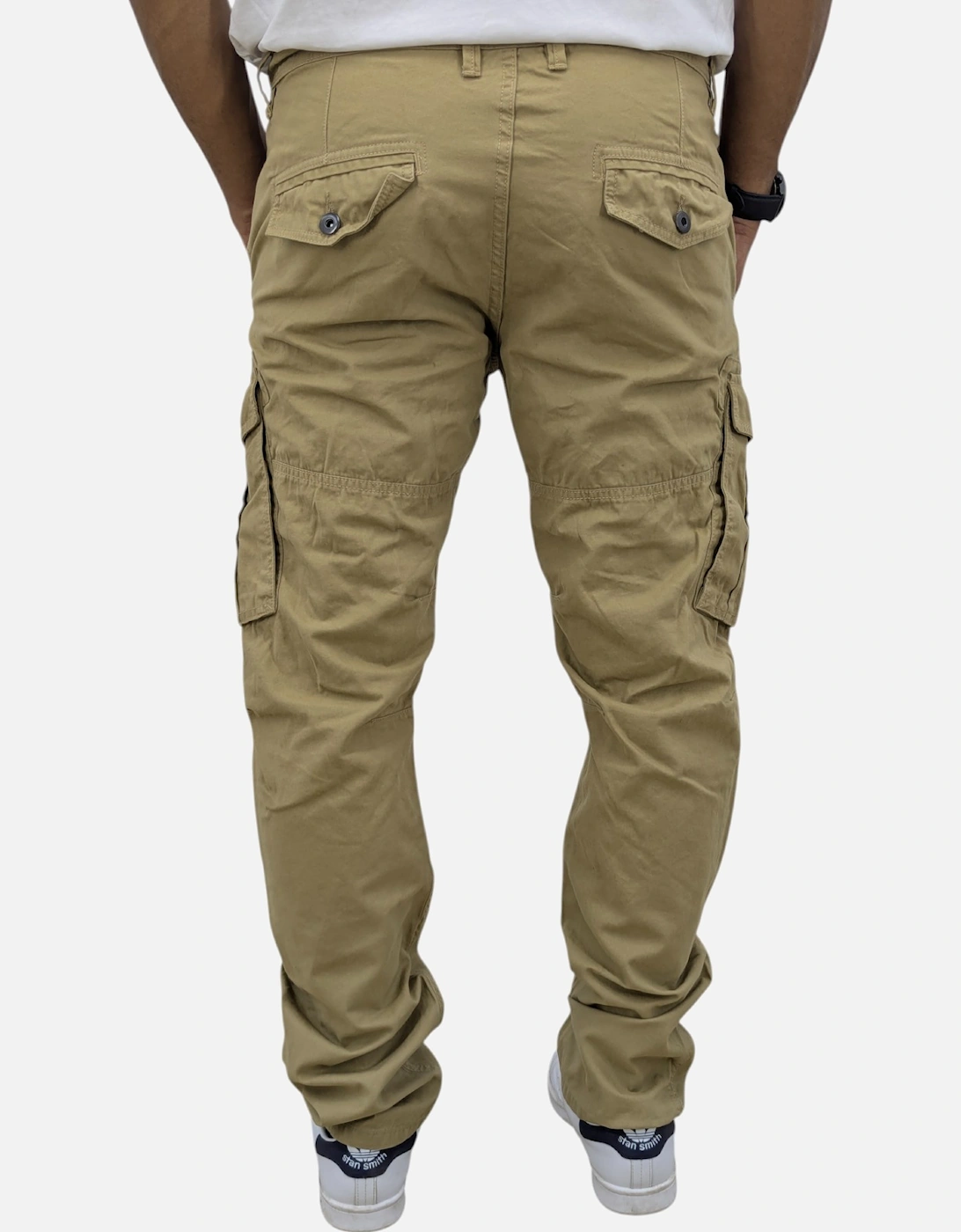 Mens Cargo Trousers Combat Pants Regular Fit Cotton Chino WorkWear Casual Bottom